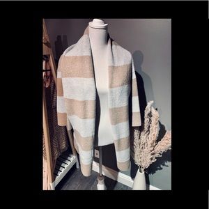 Beige & White Cardigan